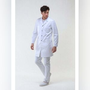 Pastelli Luxury Italian Almaty Lab Coat 100% Cotton Sz L